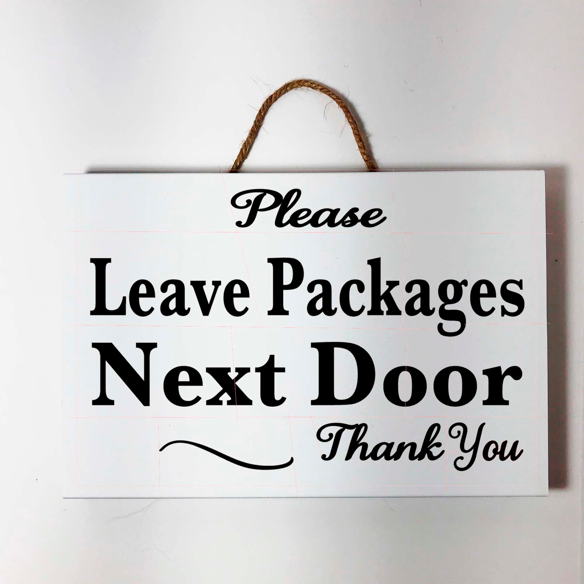 Package Delivery Instructions Sign: Front Door, Screen Door