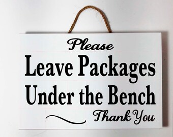Paketschild „Please Leave Packages And Deliveries“ – 20,3 X 27,9 Cm, Wetterfest, Für FedEx, DHL, UPS, Etc.