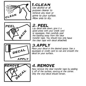 Instructions for applying vinyl decal are sent with your order from Trimble Crafts