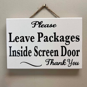 Leave Packages Sign: Custom Delivery Instructions, Porch Decor