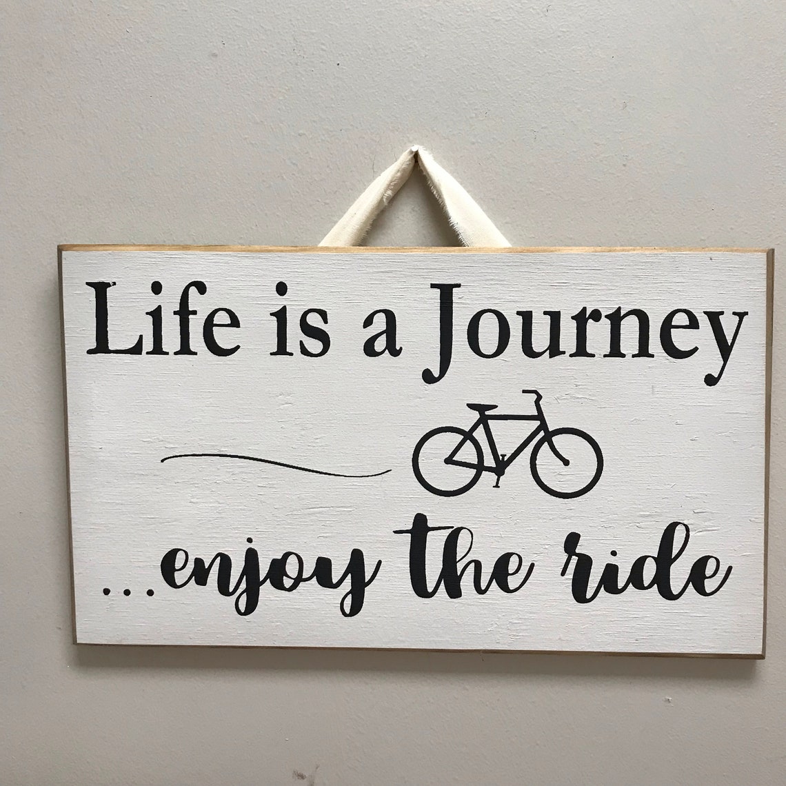 Life is a Journey enjoy the ride sign inspirational quote wood Etsy