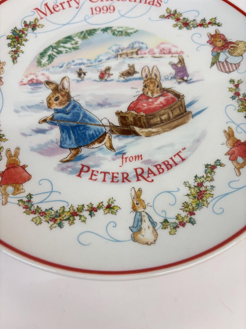 Wedgewood 1999 Peter Rabbit Christmas Plate Vintage - Etsy