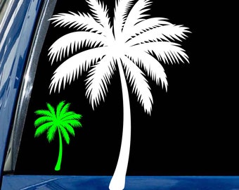 Palm Tree decal vinyl beach theme sticker window car tumbler laptop many sizes and vinyl colors available