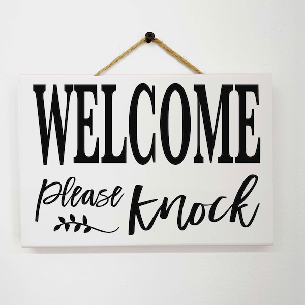 Welcome Please Knock Sign Printable