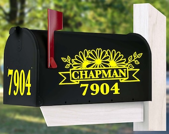 Daisy Mailbox decal address name personalized all vinyl colors FAST free shipping