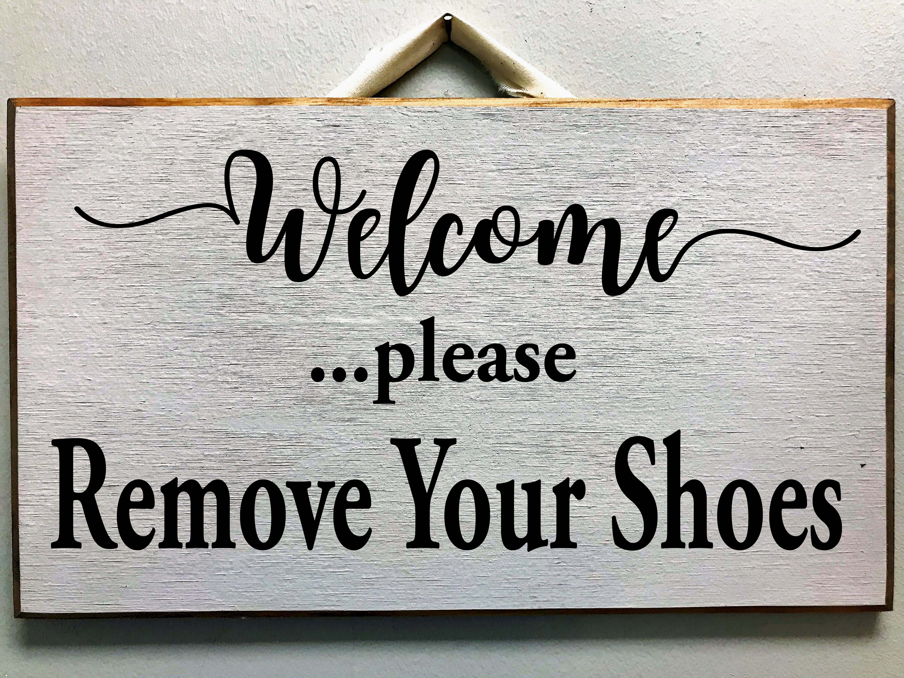Welcome Please Remove Your Shoes Metal Sign Decorative Wall Hanging Plaque Welcome Please Remove Your Shoes Metal Sign Decorative Wall Hanging Plaque