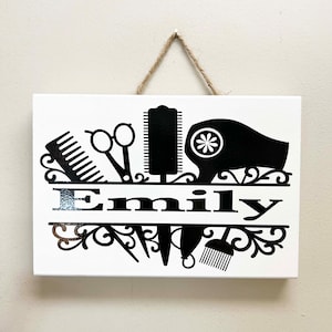 Hair Stylist Personalized name sign Hairdresser Gift Salon Decor beautician