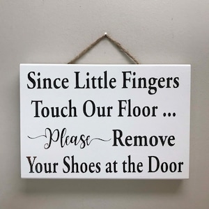 Since little fingers touch floor Remove shoes door hanger