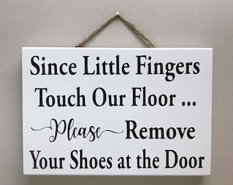 Since little fingers touch floor Remove shoes door hanger
