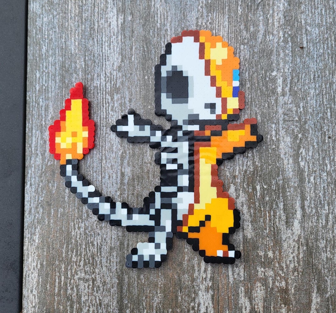 Perler Bead Art Halloween Charmander Pokemon