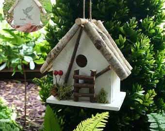 Personalized Birdhouse,Wooden Birdhouse With Name,Handmade Decorations,Hanging Birdhouse,Garden Decoration,Home Decoration,Outdoor Birdhouse