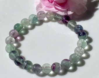 Rainbow Fluorite Gemstone Bracelet