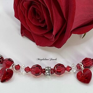 Romantic Swarovski Crystal Heart Bracelet image 3