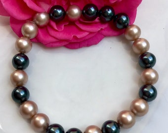 Tahitian Rose Gold Pearls Bracelet