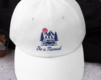 Nomad White Baseball Hat: 100% chino cotton twill, Adjustable Strap, One Size Fits All