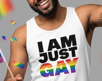 Camiseta sin mangas para hombre con el lema del orgullo gay: Camiseta divertida con el arcoíris LGBTQ, ropa para mostrarse orgulloso.