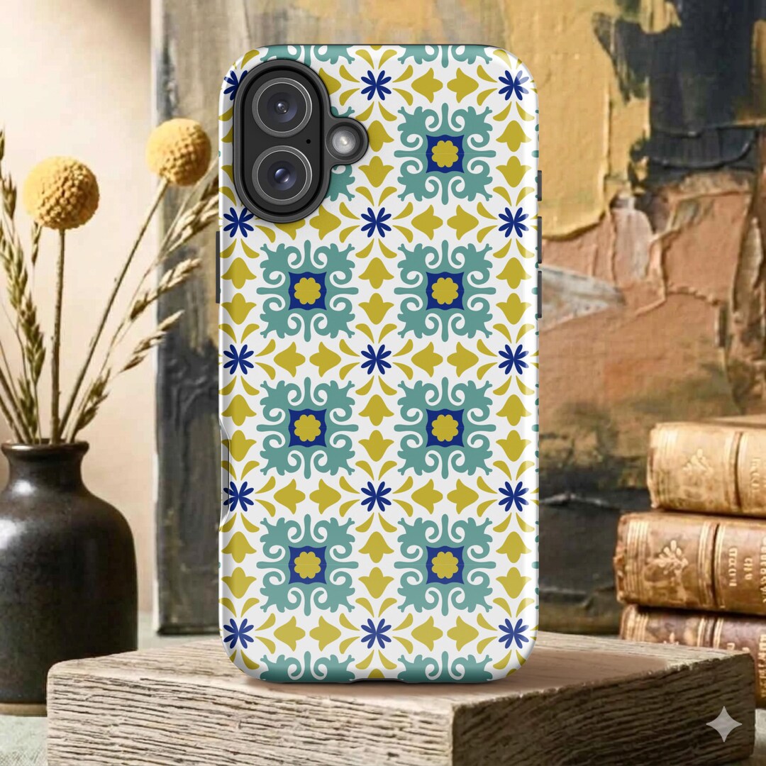 Tile Phone Case Mediterranean Tile Pattern Case for Iphone: Talavera Mosaic Phone Cover ...