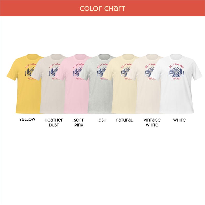 Women's Adventure Cotton T-shirt - Get Camping Do Stuff, Multiple Color, Nomad Life, RVers Top imagem 8