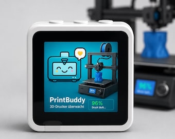 PrintBuddy – Status monitor for up to 6 3D printers (Klipper / Moonraker)