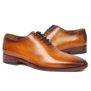 New Handmade Leather Brown/Tan Dress Formal Lace Up Office Shoes, Wedding Shoes for Men, Gift for Him, Oxford Lace Up Shoes