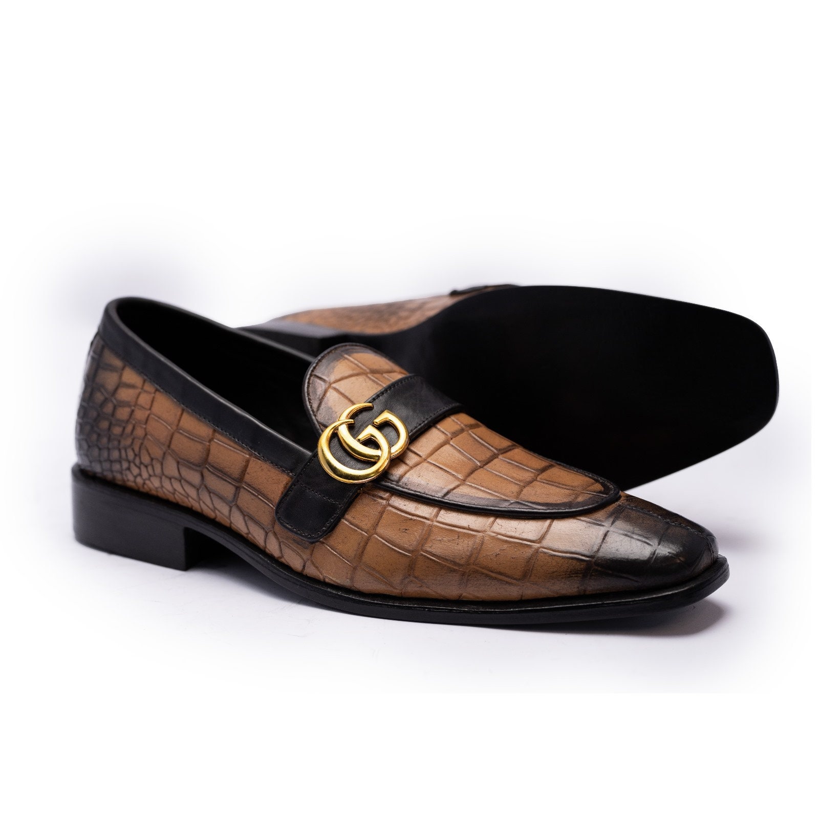 New Handmade Pure Leather Brown Moccasin Slip On Loafer Dress Shoes For Men, Wedding Shoes for Men, Oxford Shoes, Formal Dress Shoes
