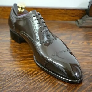 New Handmade Genuine Brown Leather Boots Oxford Cap Toe Lace Up Shoes For Men, Office Shoes for Men, Oxford Shoes, Christmas Gift For Him