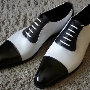 Men Spectator Shoes, Men Black And White Formal Shoes, Oxford Dress Shoes Wedding Shoes for Men, Oxford Shoes, Formal Dress Shoes For Men