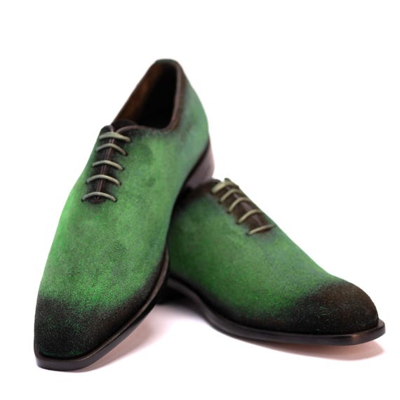 Handmade Suede Oxford Dress Shoes, Green Leather Lace Ups - Etsy Handmade Suede Oxford Dress Shoes, Green Leather Lace Ups - Etsy
