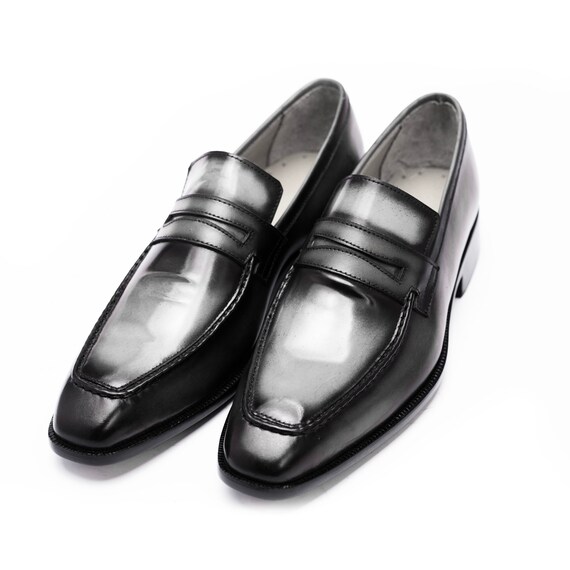 Black and Gray Loafers with Moccasin Design Vaneli Womens Kelvin Black Gray Snake Velvet Loafers  main image 2