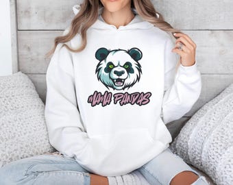 Sweat à capuche panda, sweat à capuche Angry Panda Icon, haut panda, pull panda, sweat à capuche unisexe panda, cadeau pour amateur de panda,