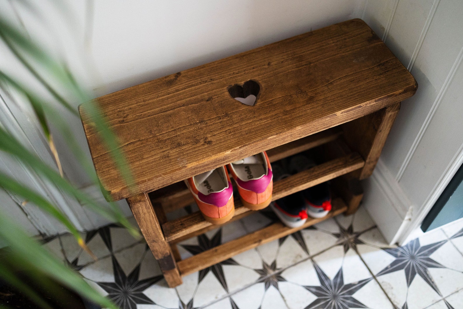 Handmade Rustic Shoe Rack