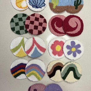 Car Coaster, Drink Coaster, Punch Needle Coaster, Handmade, Coffee Lover Gift,New Home Gift,Best Friend Gift,