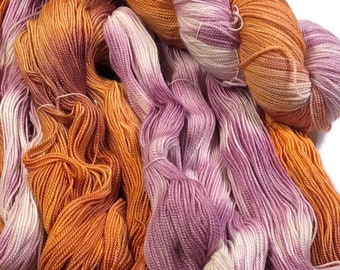 Merino Silk Fingering Weight Yarn, Variegated Yarn, Hand Dyed Yarn, Free Shipping