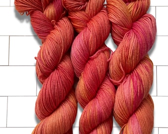 Merino Silk Sport Weight Hand Dyed Yarn, Tonal Yarn, Free Shipping