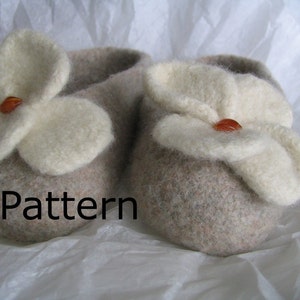 Adult Felted Slippers PDF Pattern