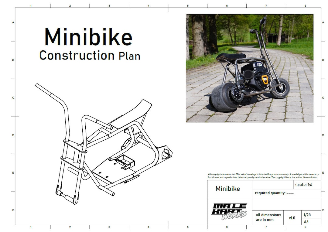 Frame mini bike sale