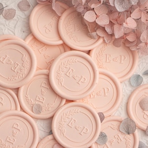 Pegatinas de sello de cera hechas a mano, pegatinas de sello de cera personalizadas, cualquier logotipo personalizado, para invitación de boda