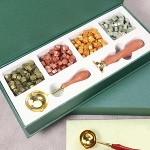 Wedding Invitation Wax Seal Kit, Wax Stamp Kit For Gift, Initial Wax Seal Stamp, Wedding Wax Seal
