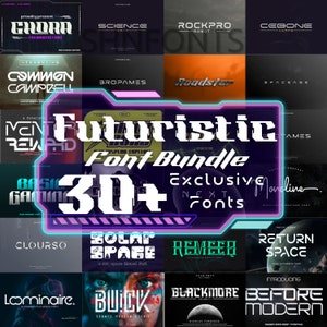 30+ futuristiska typsnittspaket: Kalligrafi, skrift (TTF och OTF)