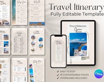 Sjabloon voor reisroutes | Reisplanner | Reisplansjabloon voor reizen | Reisplan | Sjabloon voor reisroutes Canva | Mobiel
