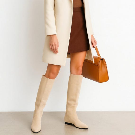 beige dress boots The Starlite Dress- MIRROR PALAIS – Rent My Dress