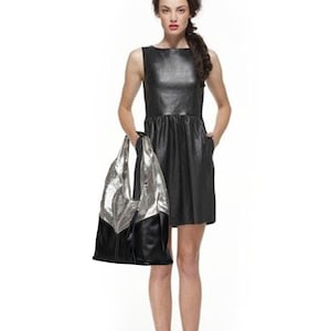 Leather Hobo Bag: Slouchy Oversized Shoulder Bag with Tassel