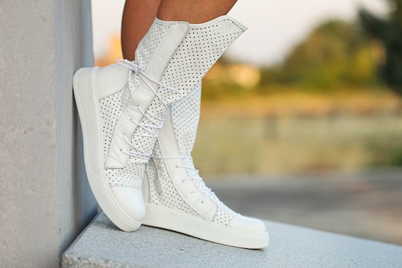 sneaker boots white