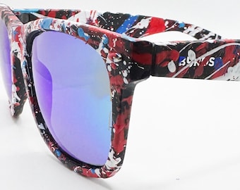 Patriot Deluxe - Wayfarer Style - Polarized UV 400 Blue Lens
