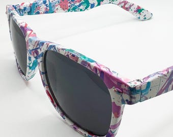 Cotton Candy - Wayfarer Style - White Frame - UV 400/CE Lenses