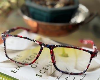 Patriot 1x Readers - Red, White & Blue Hand Painted Splatter
