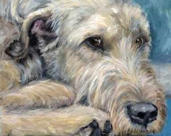 Irish Wolfhound, Dogs, Dog Art,Wolfhound Art Print, Dottie Dracos, Hunting Dog, Huge Dog,Irish Wolfhound Art, Big Dog, Wolfhound, 8x10 Print