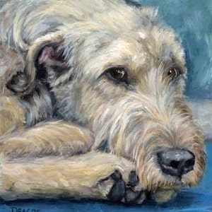 Irish Wolfhound, Dogs, Dog Art,Wolfhound Art Print, Dottie Dracos, Hunting Dog, Huge Dog,Irish Wolfhound Art, Big Dog, Wolfhound, 8x10 Print image 1