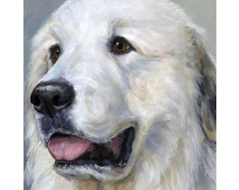 Great Pyrenees Art Print Great Pyrenees Puppies Mr.lucky Artwork 8x10\u201d and 11x14\u201d Sizes Great Pyrenees Gifts