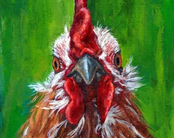 rooster art etsy